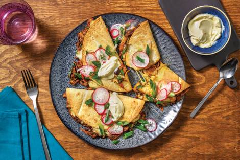 Cheesy Tex-Mex Black Bean Quesadillas