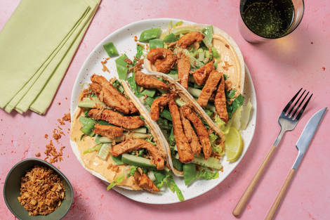 Sichuan Garlic Pork Tacos