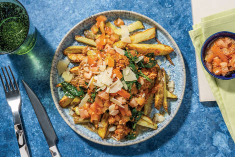 Herby Tomato Beef Loaded Fries