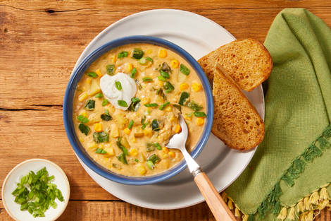 Sweet Corn & Green Pepper Chowder