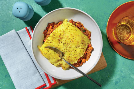 Indian-Style Lentil & Veggie Curry Pie