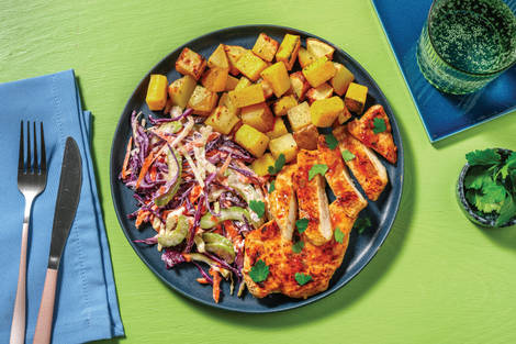 Double Quick Sweet-Soy Chicken & Celery Slaw