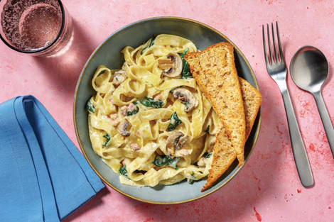 Chicken, Bacon & Mushroom Boscaiola