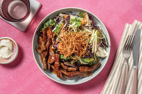 Asian-Style Beef & Rainbow Slaw