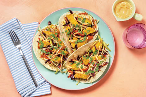 Plant-Based Chick'n & Slaw Tacos
