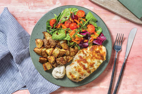 Pesto & Cheddar Hasselback Chicken