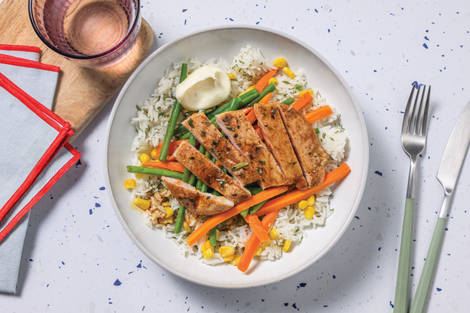 Double Peri-Peri Pork Steaks & Corn Rice