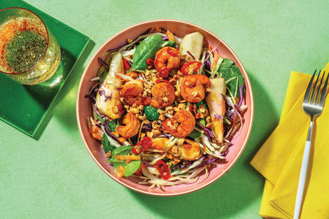 Quick Chilli-Ginger Prawn Bowl
