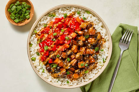 Chicken, Sweet Potato & Mushroom Bowls