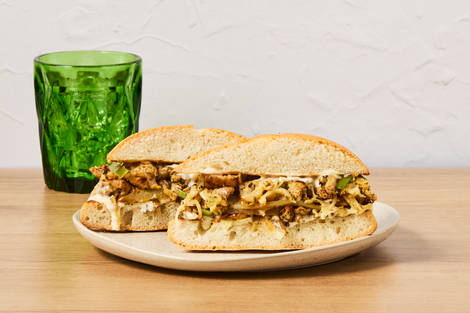 Cheesy Chicken & Green Pepper Sammies