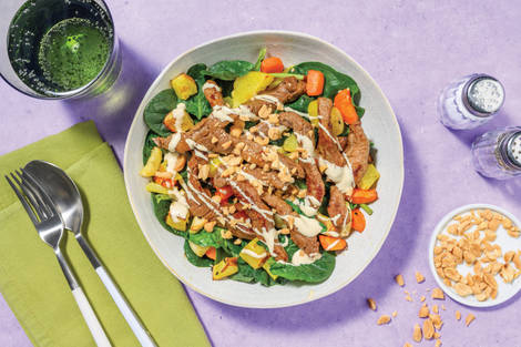 Sweet Chilli Beef & Sesame Veggie Toss