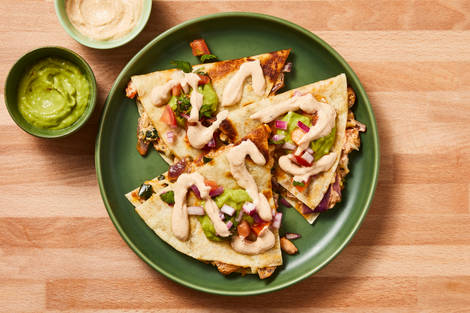 One-Pan Beef & Rajas Quesadillas