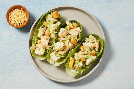 Creamy Chicken Caesar Lettuce Wraps