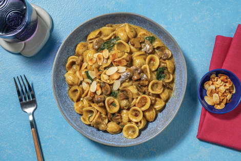 One-Pot Basil Pesto & Mushroom Pasta