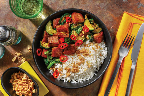 Char Siu Pork Belly & Stir-Fried Greens