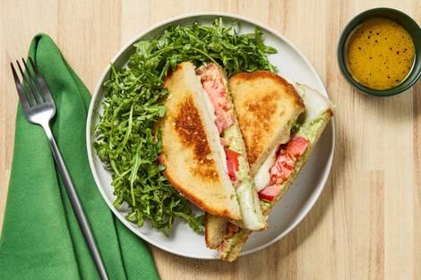 Tomato, Mozz & Creamy Pesto Panini