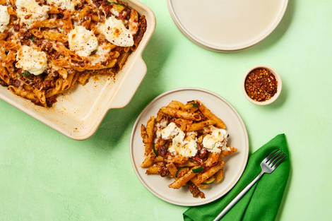 Beef & Zucchini Baked Penne