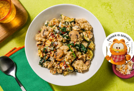 Hearty Mushroom & Green Veggie Risoni