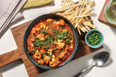 Berbere-Spiced Lentil & Roast Veggie Soup