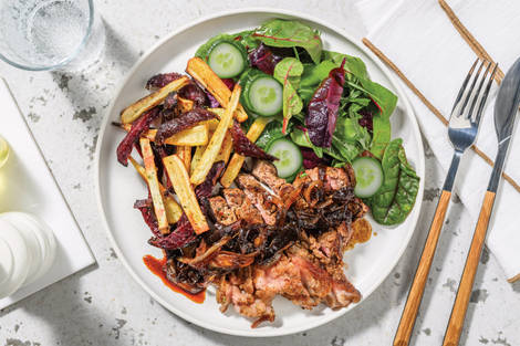 Double Herby Seared Steak & Veggie Fries