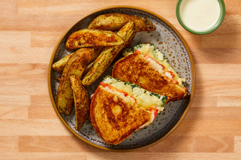 Cheesy Spinach, Tomato & Feta Panini