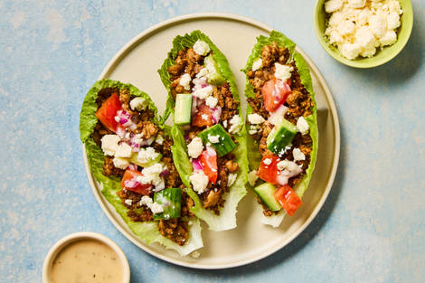 Turkey & Greek Salad Lettuce Wraps