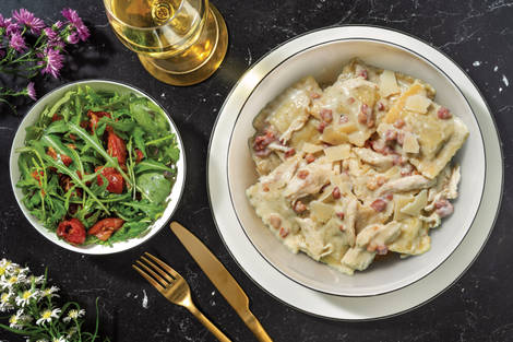 Pesto Chicken & Bacon Pumpkin Ravioli