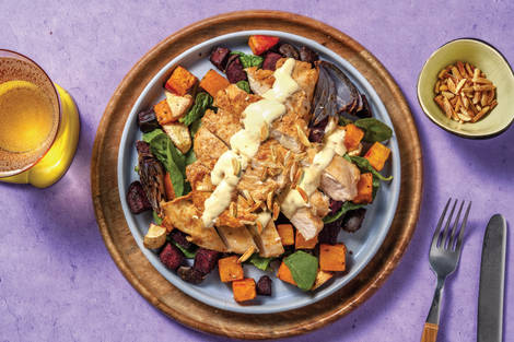 Spiced Chicken & Roast Veggie Toss