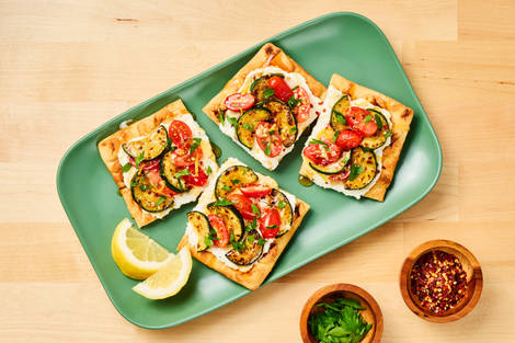 Chicken Sausage & Tomato Flatbreads