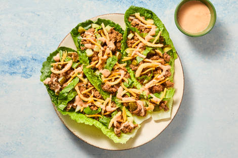 Turkey Cheeseburger Lettuce Wraps