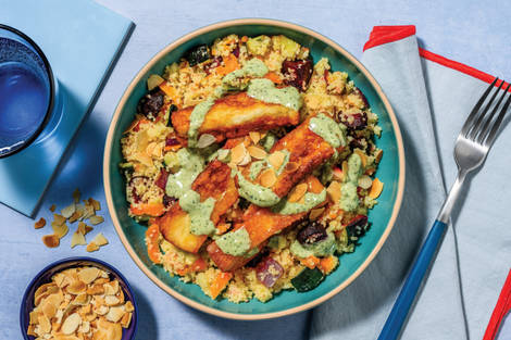 Golden Haloumi & Roast Veggie Couscous