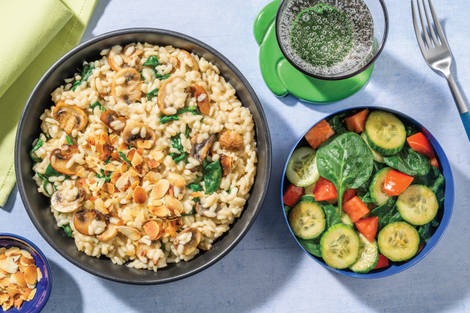 Herby Mushroom Baked Risotto