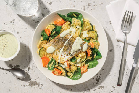 Greek-Style Barramundi & Veggie Risoni