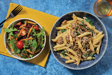 Creamy Chicken, Bacon & Mushroom Penne