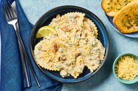 Butternut Squash Agnolotti with Bacon