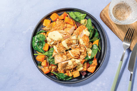 Double Kiwi-Spiced Chicken & Roast Veggie Toss