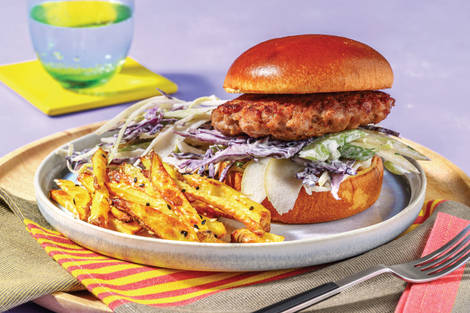 Teriyaki-Glazed Pork Burger