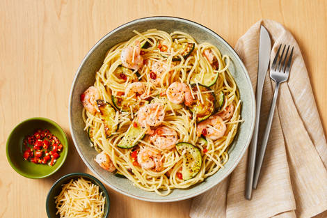 Shrimp Spaghetti with a Kick