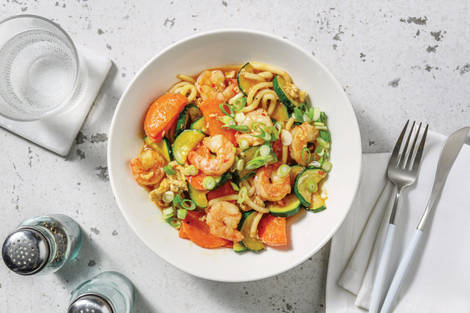 Southeast Asian-Style Prawn Udon Noodles