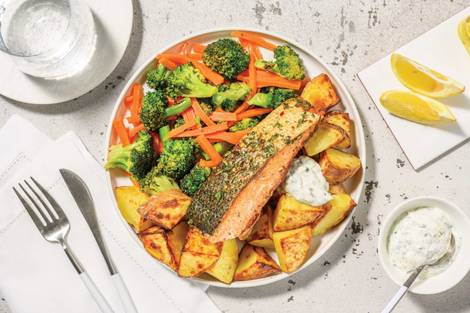 Garlic-Herb Beef Rump & Roasted Potatoes