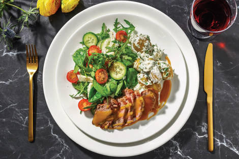 Sticky Flank Steak & Cherry Tomato Salad