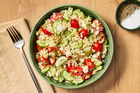Greek Pearl Pasta Salad with Feta & Dill