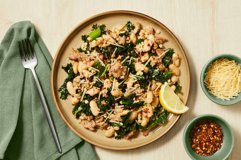 Braised Pork Sausage & White Beans