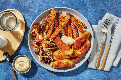 Southeast Asian Crumbed Chicken & Sesame Wedges