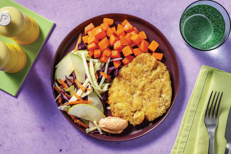 All-American Crumbed Chicken & Apple Slaw
