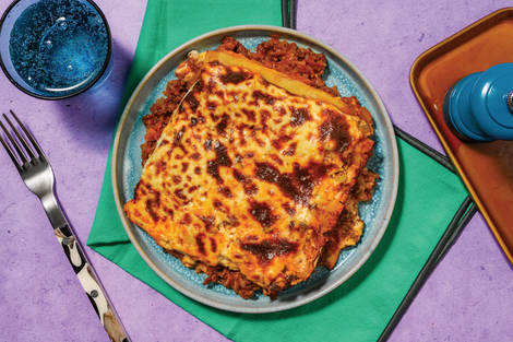 Homemade Beef-Bacon Lasagne & White Sauce