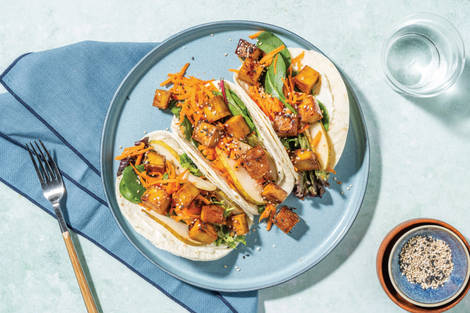 Honey-Soy & Garlic Tofu Tacos