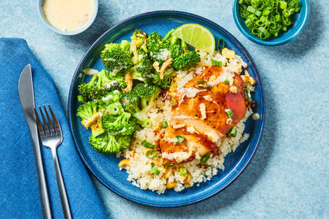 Soy-Glazed Chicken & Scallion Broccoli