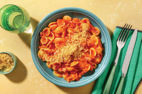 Quick Double Creamy Bacon & Tomato Orecchiette