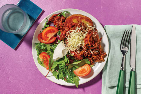 Cheesy Beef Jacket Potatoes